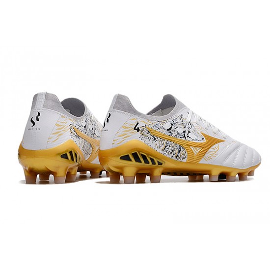 Mizuno Morelia Neo III Made In Japan AG Low White Gold Men Football Boots