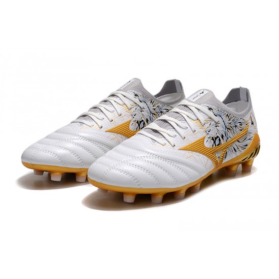 Mizuno Morelia Neo III Made In Japan AG Low White Gold Men Football Boots