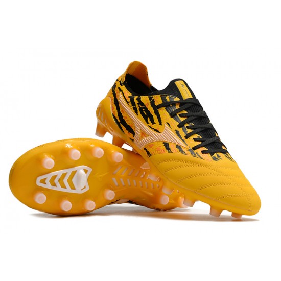 Mizuno Morelia Neo III Made In Japan AG Low Yellow Black Men Football Boots