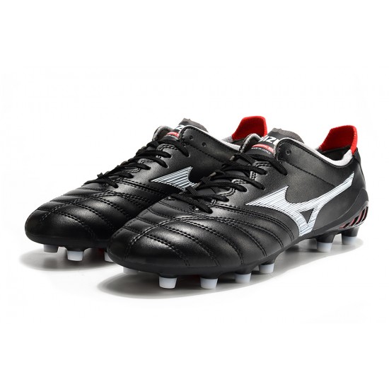 Mizuno Morelia Neo III Pro AG Low Black White Red Men Football Boots