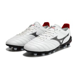 Mizuno Morelia Neo III Pro AG Low White Black Red Men Football Boots 