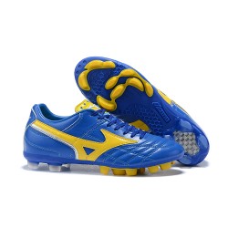 Mizuno Wave Cup Legend FG Blue Yellow Low Men Football Boots