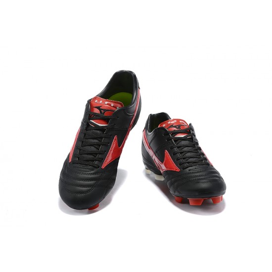 Mizuno Wave Cup Legend FG LightRed Black White Low Men Football Boots