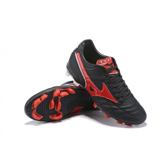 Mizuno Wave Cup Legend FG LightRed Black White Low Men Football Boots