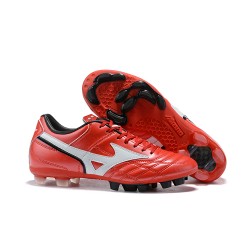 Mizuno Wave Cup Legend FG Red Black White Low Men Football Boots