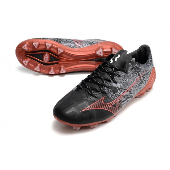 Mizuno Alpha Made In Japan FG Low Black Grey Brown Men Football Boots