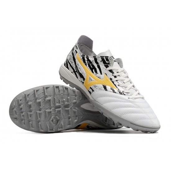 Mizuno Morelia Wave Cup Classic Tf Low White Black Men Football Boots