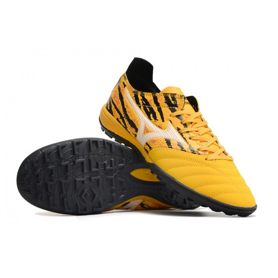 Mizuno Morelia Wave Cup Classic Tf Low Yellow Black Men Football Boots