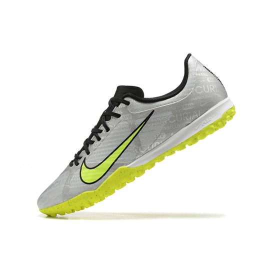 Nike Air Zoom Mercurial Vapor XV Academy TF Silver Green Yellow Men Low Football Boots