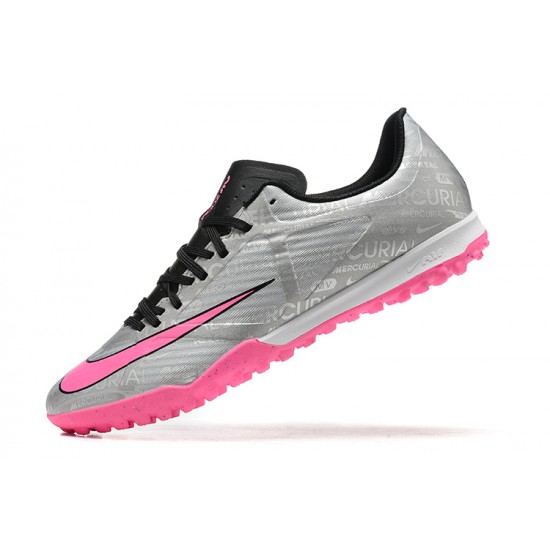 Nike Air Zoom Mercurial Vapor XV Academy TF Silver Pink Black Men Low Football Boots