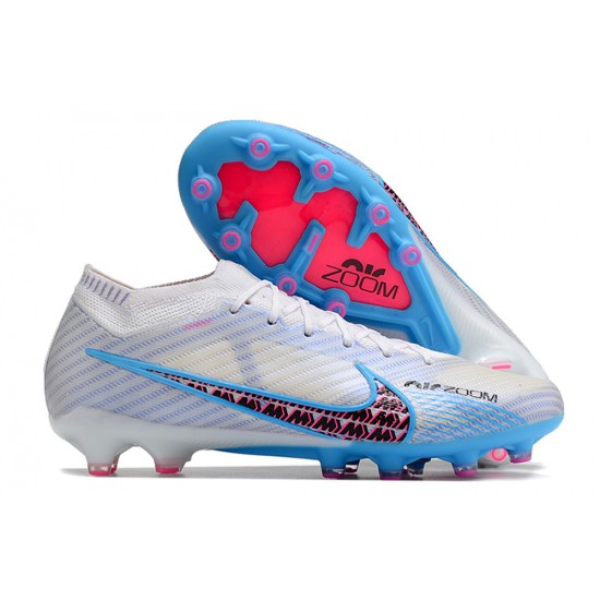 Nike Air Zoom Mercurial Vapor XV Elite AG Low White Blue Pink Women/Men Football Boots