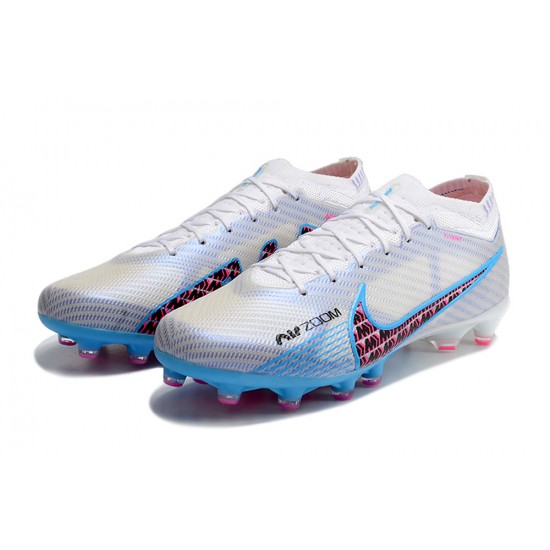 Nike Air Zoom Mercurial Vapor XV Elite AG Low White Blue Pink Women/Men Football Boots