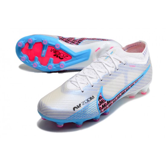 Nike Air Zoom Mercurial Vapor XV Elite AG Low White Blue Pink Women/Men Football Boots
