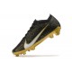 Nike Air Zoom Mercurial Vapor XV Elite FG Black Gold White Men Low Football Boots