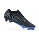 Nike Air Zoom Mercurial Vapor XV Elite FG Black White Blue Men Low Football Boots