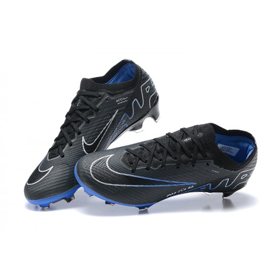 Nike Air Zoom Mercurial Vapor XV Elite FG Black White Blue Men Low Football Boots