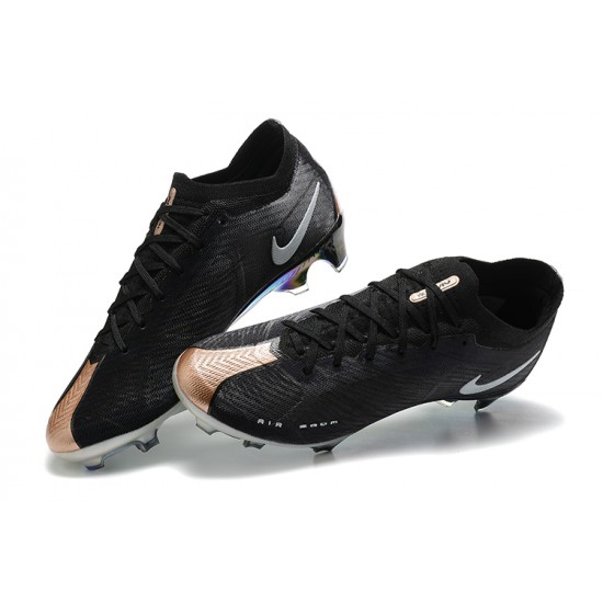 Nike Air Zoom Mercurial Vapor XV Elite FG Black White Gold Men Low Football Boots