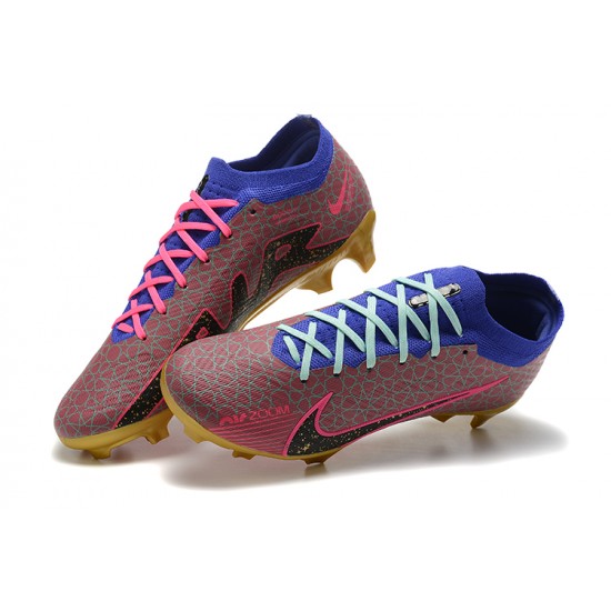 Nike Air Zoom Mercurial Vapor XV Elite FG Blue Pink Glod Men Low Football Boots