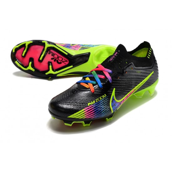 Nike Air Zoom Mercurial Vapor XV Elite FG Low Black Green Women/Men Football Boots