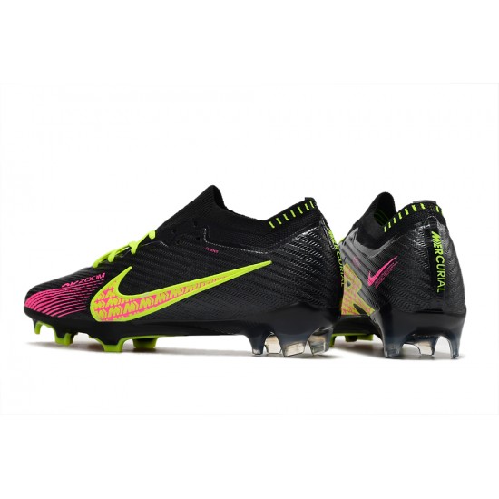 Nike Air Zoom Mercurial Vapor XV Elite FG Low Black Pink Yellow Men Football Boots