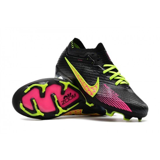 Nike Air Zoom Mercurial Vapor XV Elite FG Low Black Pink Yellow Men Football Boots