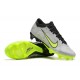 Nike Air Zoom Mercurial Vapor XV Elite FG Low Black Silver Green Men Football Boots