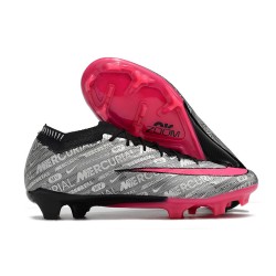 Nike Air Zoom Mercurial Vapor XV Elite FG Low Black Silver Piink Women/Men Football Boots