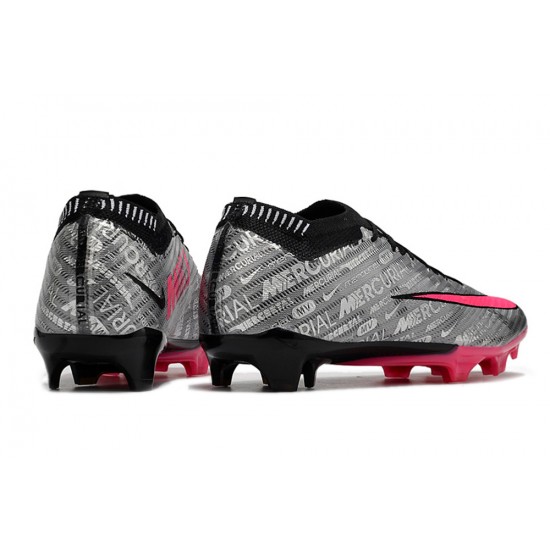 Nike Air Zoom Mercurial Vapor XV Elite FG Low Black Silver Piink Women/Men Football Boots