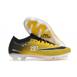 Nike Air Zoom Mercurial Vapor XV Elite FG Low Black White Yellow Women/Men Football Boots