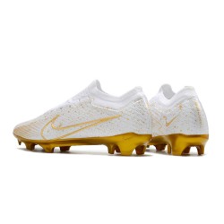 Nike Air Zoom Mercurial Vapor XV Elite FG Low Gold White Men Football Boots