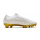 Nike Air Zoom Mercurial Vapor XV Elite FG Low Gold White Men Football Boots