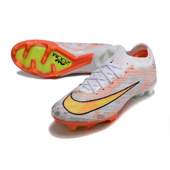 Nike Air Zoom Mercurial Vapor XV Elite FG Low Orange Yellow White Women/Men Football Boots