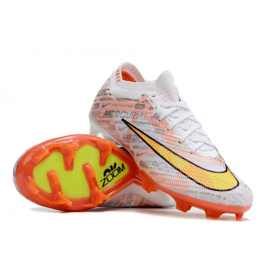 Nike Air Zoom Mercurial Vapor XV Elite FG Low Orange Yellow White Women/Men Football Boots