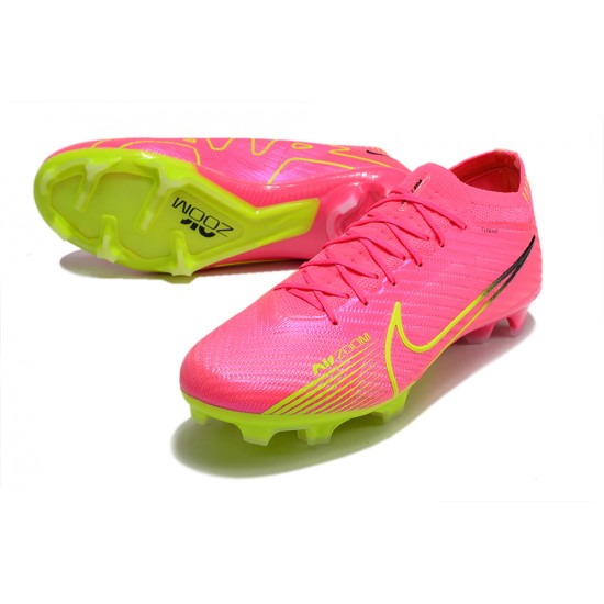 Nike Air Zoom Mercurial Vapor XV Elite FG Low Pink Green Women/Men Football Boots