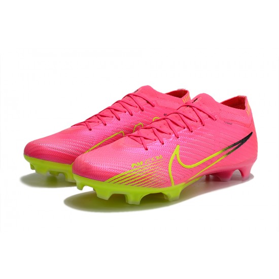 Nike Air Zoom Mercurial Vapor XV Elite FG Low Pink Green Women/Men Football Boots