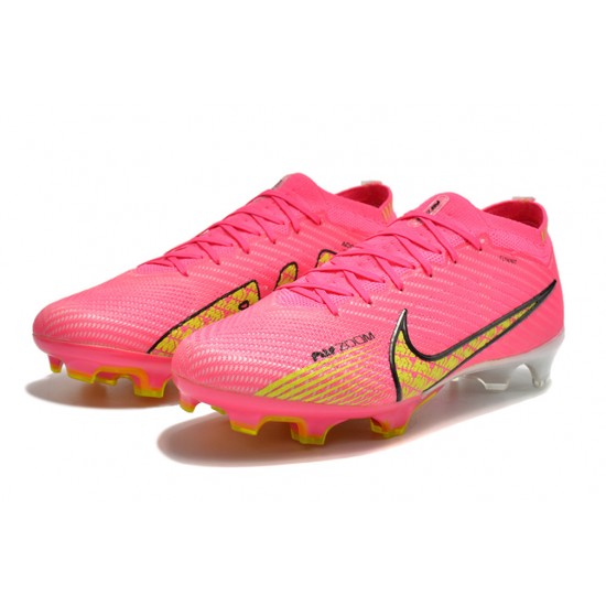 Nike Air Zoom Mercurial Vapor XV Elite FG Low Pink Yellow White Women/Men Football Boots