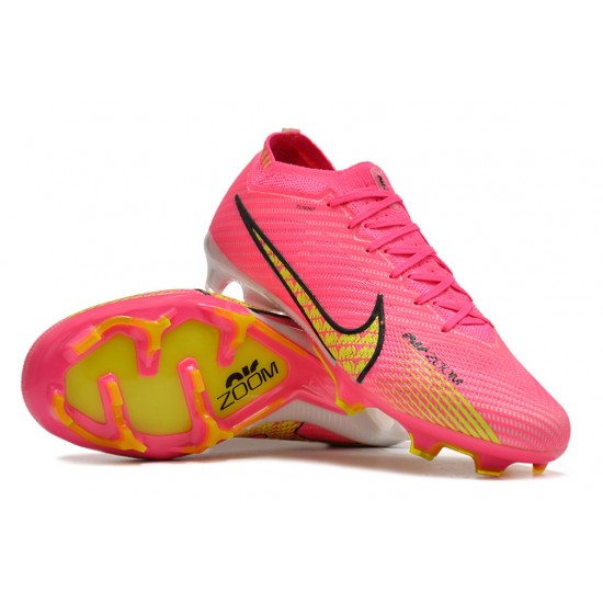 Nike Air Zoom Mercurial Vapor XV Elite FG Low Pink Yellow White Women/Men Football Boots
