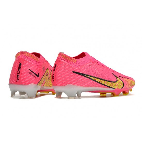Nike Air Zoom Mercurial Vapor XV Elite FG Low Pink Yellow White Women/Men Football Boots