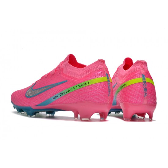 Nike Air Zoom Mercurial Vapor XV Elite FG Low Turqoise Pink Green Women/Men Football Boots