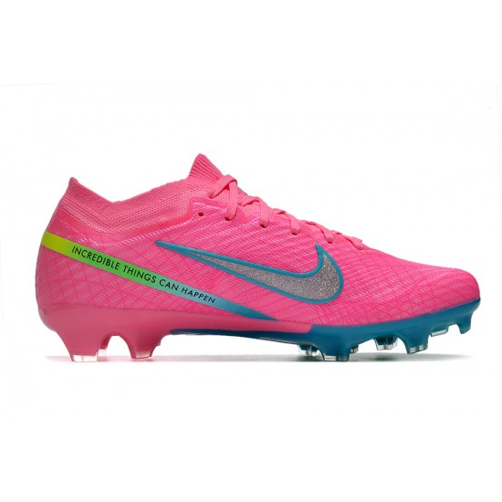 Nike Air Zoom Mercurial Vapor XV Elite FG Low Turqoise Pink Green Women/Men Football Boots