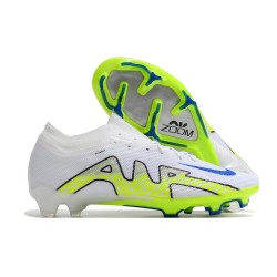 Nike Air Zoom Mercurial Vapor XV Elite FG Low White Green Blue Women/Men Football Boots