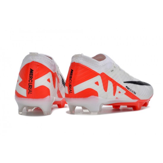 Nike Air Zoom Mercurial Vapor XV Elite FG Low White Red Black Women/Men Football Boots