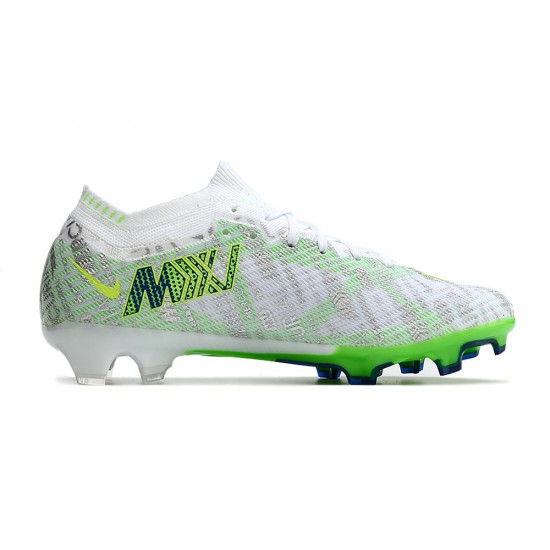 Nike Air Zoom Mercurial Vapor XV Elite FG Low White Yellow Green Women/Men Football Boots