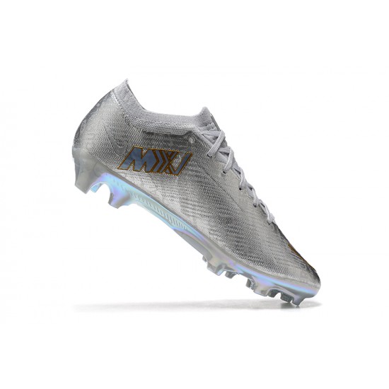 Nike Air Zoom Mercurial Vapor XV Elite FG Silver Gold Men Low Football Boots