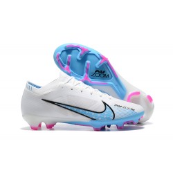 Nike Air Zoom Mercurial Vapor XV Elite FG White Blue Pink Men Low Football Boots