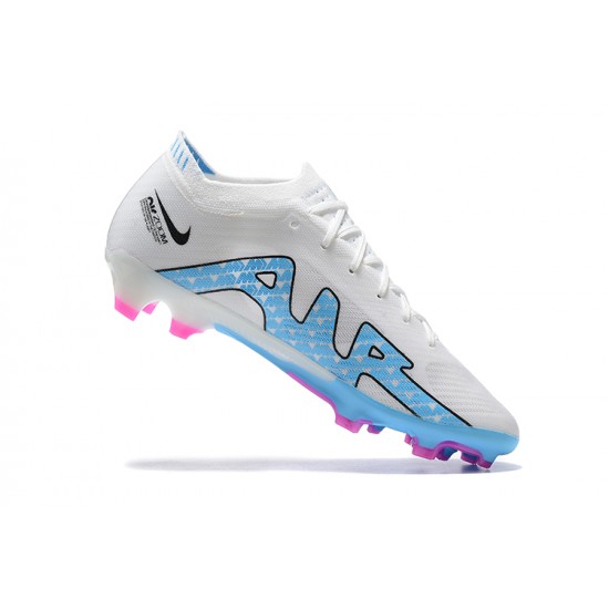 Nike Air Zoom Mercurial Vapor XV Elite FG White Blue Pink Men Low Football Boots