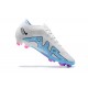 Nike Air Zoom Mercurial Vapor XV Elite FG White Blue Pink Men Low Football Boots