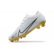 Nike Air Zoom Mercurial Vapor XV Elite FG White Gold Black Men Low Football Boots