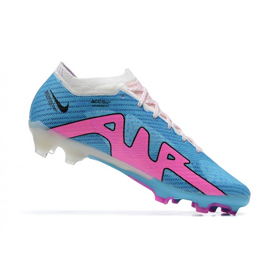 Nike Air Zoom Mercurial Vapor XV Elite FG White Light/Blue Pink Men Low Football Boots