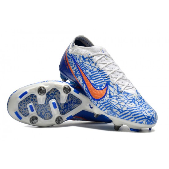 Nike Air Zoom Mercurial Vapor XV Elite SG Low White Blue Men Football Boots